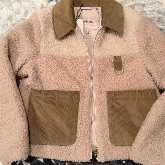 Barbour Malena Cropped Fleece Jacket - Size 6 - NWT - Picture 3 of 10